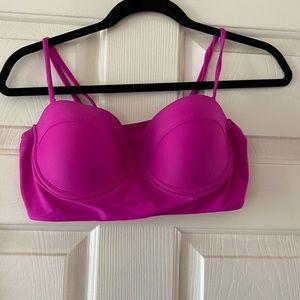 Retro pink bikini top